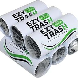 EZY TRASH Garbage Bags | Medium | 180 Count | 30 Bags X 6 Rolls | 19 X 21 Inches | For Dry & Wet Waste | Home | Kitchen | Office | Black-17
