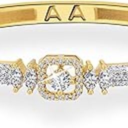 American Diamond Gold Plated Cuff Bracelet Geomatrical Design for Women and Girls-picture-39
