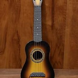 Best Toy Creation 4 String Acoustic Décor Guitar Children's Educational Musical Instrument Child Learning Brown Best Gift 24 Inch Kids Keep Tone Picks Strap Ability Beginner Sound (24 Inch)-7