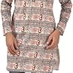 Om Printed Kurta for Mens, Cotton Blend Knee Length Kurta for Shivratri, Casual Wear-image-76