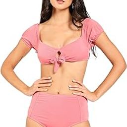 Bikini Set for Women | Pink Color | Beachwear | Women's Clothing | Western | Swimwear | Swimming Costume for Ladies | Bikini | Beach Dress | Stylish | Top & Bottoms-picture-32