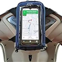 JETLIFE Universal Mobile Holder/Pouch/Cover for Scooters Scooty Activa Jupiter EV's | X1 Model (Navy Blue)-25
