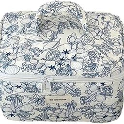 Enakshi® Floral Makeup Bag Trendy Multifunction Cosmetic Case for Ladies Family Girls dark blue|Health & Beauty | Makeup | Makeup Bags & Cases-image-14
