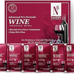 NutriGlow NATURAL'S Advanced Pro Formula Wine Facial Cleanup Kit With Goodness Of Red Grape Extracts, Blemish Free, All Type of Skin Solution for men & women, 60 GM-66