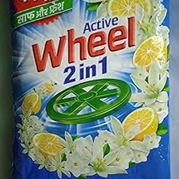 Wheel Active 2 in 1 Detergent Powder - Clean and Fresh (Blue), Pack of 1kg Pouch-image-49