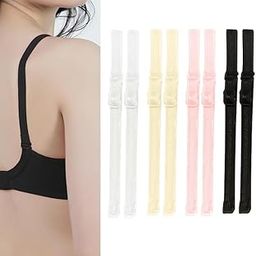 4 Pc Elastic Bra Straps White | Black | Skin & Baby Pink Color-12 MM -Replacement Elastic Adjustable Shoulder Strap| Elastic Bra Strap (4 Pairs)-image-59