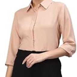 Women Solid Aqua Green Polycrepe Formal Shirt-image-18