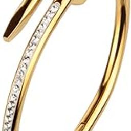 Latest Stylish Stainless Steel Crystal Gift Bracelet for Women and Girls-image-44