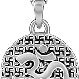 925 Silver Oxidized Silver Om Pendant with Box Chain For Him | Gifts for Girlfriend, Gifts for Women and Girls |With Certificate of Authenticity and 925 Stamp | 6 Month Warranty*-image-18