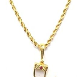 Single Nail Puligoru pandent with New rope Chain For Mens and Boys. Gold-plated Alloy Pendant Set-image-109