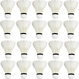 PR Professional Feather Shuttle Cocks (White) - Pack of 20-19