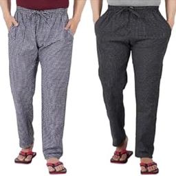 Mens Cotton Checkered Pyjama for Men's Night Wear, Relaxation and Sleep-picture-29