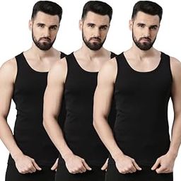 Black Color Pack of 3 Relaxz Elegant Vest (8905203680757_MNFR-232-R3-BLK-PO3_XXL)-image-2