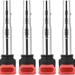 Ignition Coil, 06E905115E Efficient Secure 18x7cm 4PCS Red Head for Car-image-55