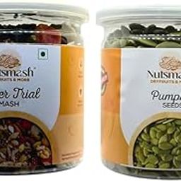 Nutsmash Healthy Dehydrated Fruits Combo of Super Trail Snack Mix 500G and Pumpkin-500G-image-16