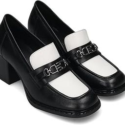 Scala Women Black Leather Block Heels Pumps-image-99