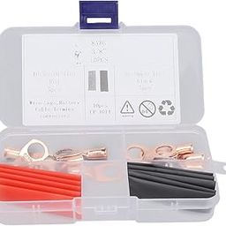 Wire Connector, Heavy Duty Bare 10PCS Battery Cable Ends 8AWG 3/8in for Solar Panels Home Appliances-image-48