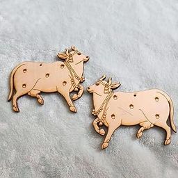 Deep Print Mart Pichwai Cow Cutout | 6 Inch Pre-Marked Wooden MDF Shape | 3mm Thick Craft Cutout for DIY Art, Home & Room Decor (2)-image-2