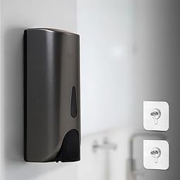 Robustt Stylish Wall Mounted Liquid Soap Dispenser - Gun Grey (300 ml, Pack of 1) - with 2 Adhesive Hooks | Easy Installation for Bathroom & Kitchen - Durable ABS Material, Sleek Design-image-27