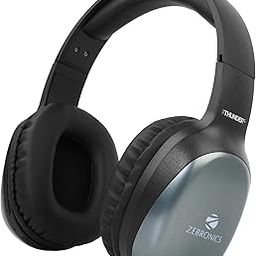 ZEBRONICS Thunder Pro Wireless Over Ear Headphone with Dual Pairing, Gaming Mode, Enc, Bluetooth, Call Function, Aux, Micro Sd, Voice Assistant, Deep Bass, Up to 60H Backup (Olive Green)-23