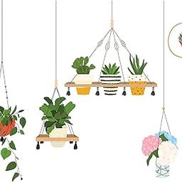 woopme ®Wall Hanging Plant Vinyl Decal Printed Sticker for Laptop Bottles Cars Bikes (Multicolored)-image-26