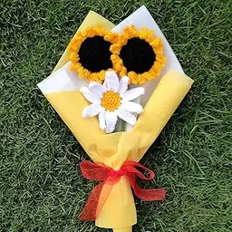 Coco Creates Forever Bouquet - everlasting, washable, eco-friendly - Sunflowers and daisy flowers bouquet-image-12