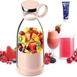 Portable Mini Juicer Blender-1 USB Juice Maker Mixer Bottle Mini Blender Grinder Mixer, 4 Steel Blades Rechargeable Bottle, Milkshake Fruit Vegetable Grinder for Home (Multicolour) pack of 1-image-112
