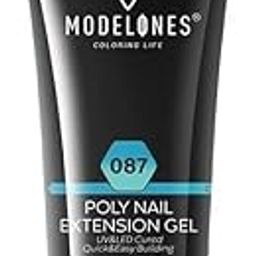 MODELONES Luminous Poly Nail Gel Glow in Dark 15ml Poly Nail Gel Builder Nail Extension Gel Enhancement Nail Thickening Acrylic Extension nail polish gel - Ice Blue 087-image-76
