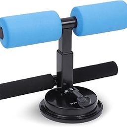 STRAUSS Sit-Up Bar | Portable Sit Up Bar with Foam Handle and Rubber Suction | Push-ups Assistant Device for Weight Loss | Ideal for Abs Home Workout & Abdominal Curl Exercise Trainer,(Blue)-22