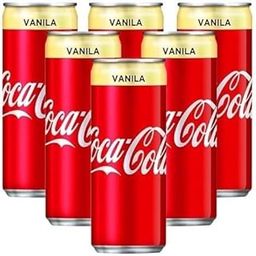 Coca colas Vanilla Flavoured Carbonated Soft Drink, 320ml X 6 Cans (Imported)-picture-31