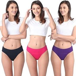 Adira | Period Panties Hipsters Reusable | Hipster Fit for Medium & Low Flow | Leakproof & Skin Friendly | Use with Pad for Non-Icky Feeling | Patented | Pack of 3-image-51