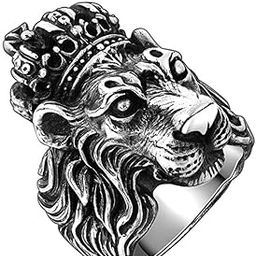 Rings for Men and Boys Fashion Silver Rings for Men Lion Head Mens Ring 316 Stainless Steel Rings for Men | Birthday Gift for Men & Boys Anniversary Gift for Husband-image-49