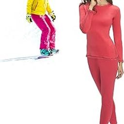Thermal Underwear for Women (Thermal Long Johns) Sleeve Shirt & Pants Set, Base Layer w/Leggings Bottoms Ski/Extreme Cold-image-68