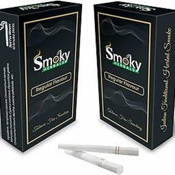 Smoky Herbals 100% Tobacco & Nicotine Free Cigarette for Refresh Mood & Relieve Stress for Men & Women (REGULAR FLAVOUR, 2 Packets)-image-70