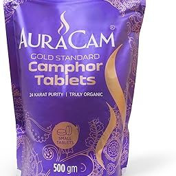 AuraCam Gold Standard Pure Camphor Tablets Pouch for Puja, Meditation, Spirituality | Aromatic Kapooram Tablets | 100% Pure Kapur Tablets Pouch (Small, Pack of 1, 500 g)-image-11