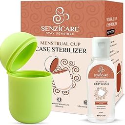 Senzicare Menstrual Cup Sterilizer Case With Cupwash 25Ml|Easy-To-Use|Kills 99% Of Germs In 3 Minutes|Reusable Silicone Sterilizing Holder (Green,Pack of 2)-image-9