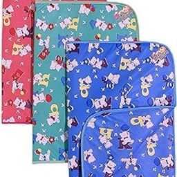 New Born Baby Waterproof Plastic Sheets | Urine Mat Sheets Large Size | Diaper Changing Sheets | Perfect for 0-4 Months | Pack of 3 Pcs-25