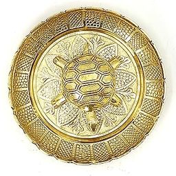 Plus Value Vastu Feng Shui Brass Tortoise with Plate for Career Opportunities and Good Luck Brass Turtle Metal Kachua Plate Handicraft Decor Gift Items for Home & Office for Mom Dad Housewarming-image-41