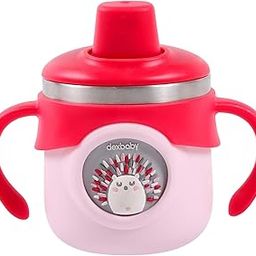 The Little Bunny Stainless Steel Baby Sipper Cup with Soft Silicone Spout | Spill-Proof | Detachable Handles | BPA-Free | for Babies/Toddlers/Kids (Pink)-image-46