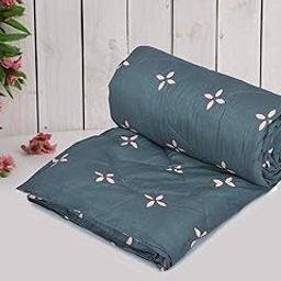 RUSTIC LINEN Super Soft Microfiber Printed Single Comforter 200 GSM Quilted Comforter/Duvet/Quilt, Single (60X90 inches) (Grey)-image-44