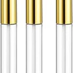 3pcs 5ml Premium Qaulity Plastic Unbreakable Travel Empty Lip Gloss,Lip Care,Costemic, Oil Bottles Transparent Empty Clear Lip Containers Tubes,Refillable Bottle With Plug-49