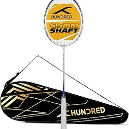 HUNDRED Flutter FF Attk Ultra-Thin 6.5mm Shaft Badminton Racket with Full Racket Cover (80 g, Max Tension : 32 LBS)-22