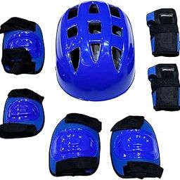 Ciko Cycling and Skating Protective Kit Set 6 to 14 Year Unsex Kids Size (Blue)-picture-3