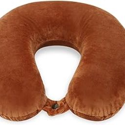 TAINPAR Neck Support Pillow 100% Memory Foam Neck Rest Travel Neck Pillow. (Brown)-14