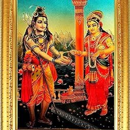 God Shiv and maa Annapurna Devi Photo for Pooja | Hindu Bhagwan Devi Devta Photo | God Photo Frames | Wall D?cor Photo Frame | Photo Frame-image-11