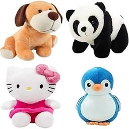 Future Shop Pack of 4 Soft Toys (Dog, Panda, Kitty & Penguien) Best Supper Soft Combo Toys Toy for Cute Kids Baby Boys/Girls Animal Stuffed Plush Toy Teddy Bear for Kids-7