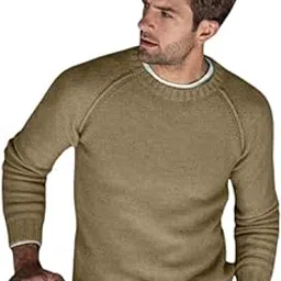 yashidun Men's Patchwork Knitted Sweater Crew Neck Long Sleeve Pullover for Autumn and Winter Sweater-picture-24