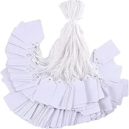 MOREL 500PCS White Merchandise Tags, Paper Price TAG with String, Tags with Strings for Clothes, Hang TAG Labels for Sale, 4.5X3 CM Price Label. (Pack 500)-image-65