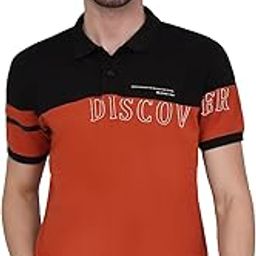 Poly Cotton Regular Fit Solid Polo Neck Half Sleeve Casual T-Shirt for Men | Half Sleeves Polo Neck T-Shirts for Men | Mens Polo Neck T-Shirt (P_MTSH00504)-image-64