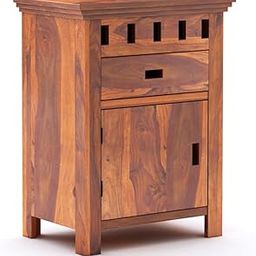SAVITRIDECOR Solid Sheesham Wood Bedside Table with Drawer and Cabinet Storage End Table Sofa Side Table for Living Room Home and Office-image-47
